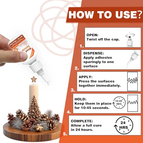 Wood Glue Strong, 30g Waterproof Wood Adhesive for Furniture Repair