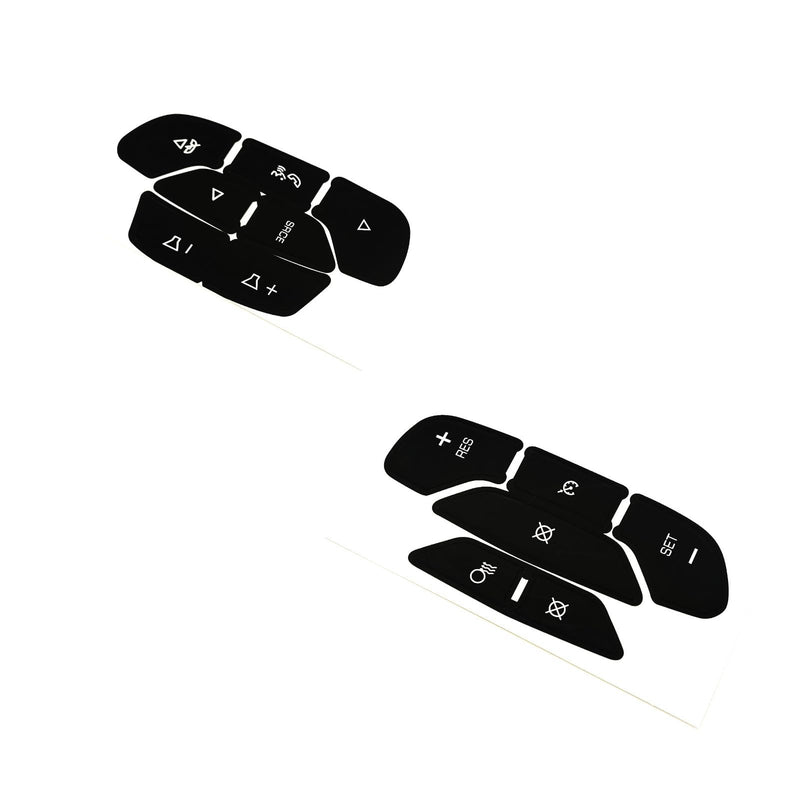 Steeing Wheel Dash Button Repair Kit Stickers Decals Compatible with Cadillac Escalade ESV EXT 2007 2008-2014 SteeringWheel13