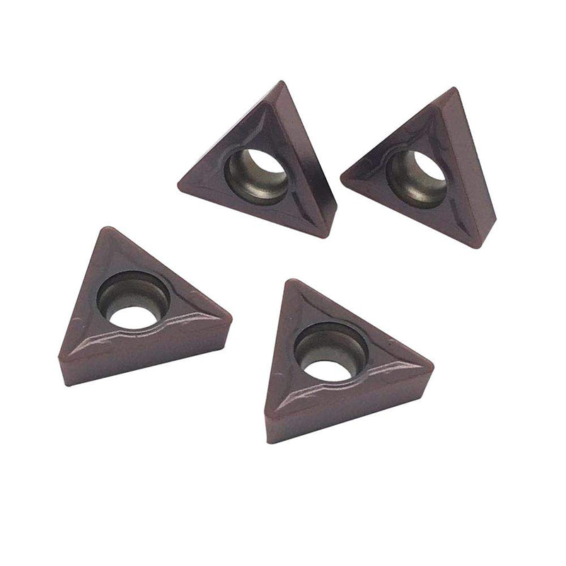 GBJ 10pcs TCMT32.52 TCMT16T308 Bronze R0.8 Carbide Inserts External Turning Inserts Cutting Tools for Steel Parts and Stainless Steel for STFCR Turning Tool Holder (TCMT32.52 (brozen)) 10PCS TCMT16T308 bronze