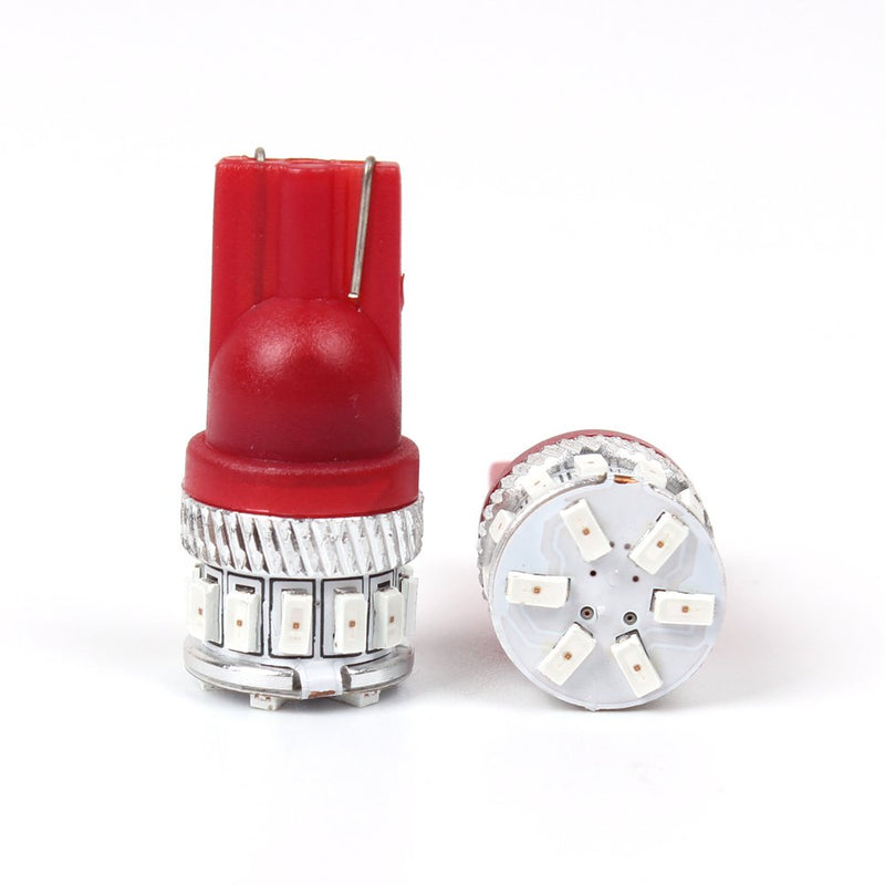 Alla Lighting T10 168 194 LED Lights Bulbs W5W 2825, Super Bright Red 360° Cars, Trucks' Marker, Inner Tail, Interior Dome, Map, Trunk, Door Stepwell Lights Lamps, 12V 175 161 3014-SMD Pure Red