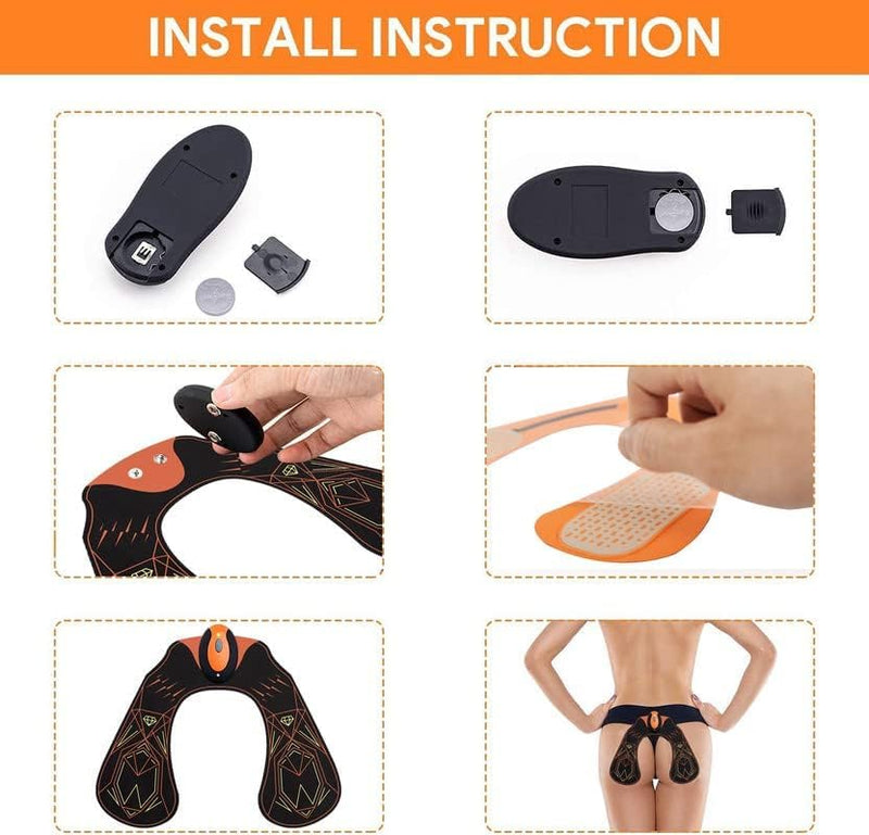 FOPIE HIPS Trainer, ABS Stimulator Electronic Muscle Toner, Smart Wearable Butt Lifting Machine, Body Beauty Workout Equipment for Men Women