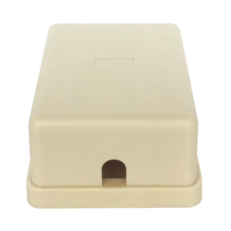 Phone Jack Surface Mount Dual Port for 2 Phone Line Telephone Jack Box 8 Screw Terminals to 2 RJ11 6P4C Female Ivory 2in2out Ivory