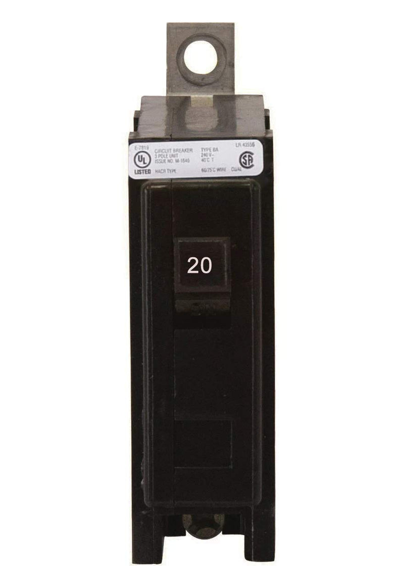 BAB1020 Westinghouse (Eaton, Cutler Hammer) Qucklag 20 AMP, 1 pole bolt on circuit breaker