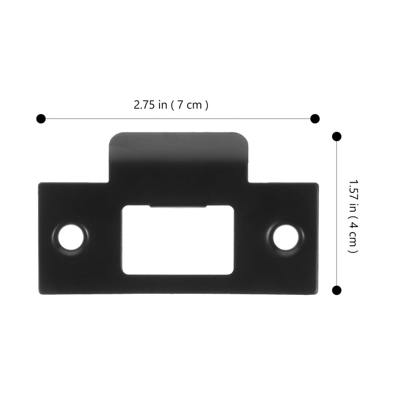 Homoyoyo 4pcs Cam Block Door Locks, Stainless Steel Guide Piece Black Door Lock Door Strike Plate Door Strike Plate Reinforce Security on Your Doors (Pack of 2) 7x7cm (Pack of 2)