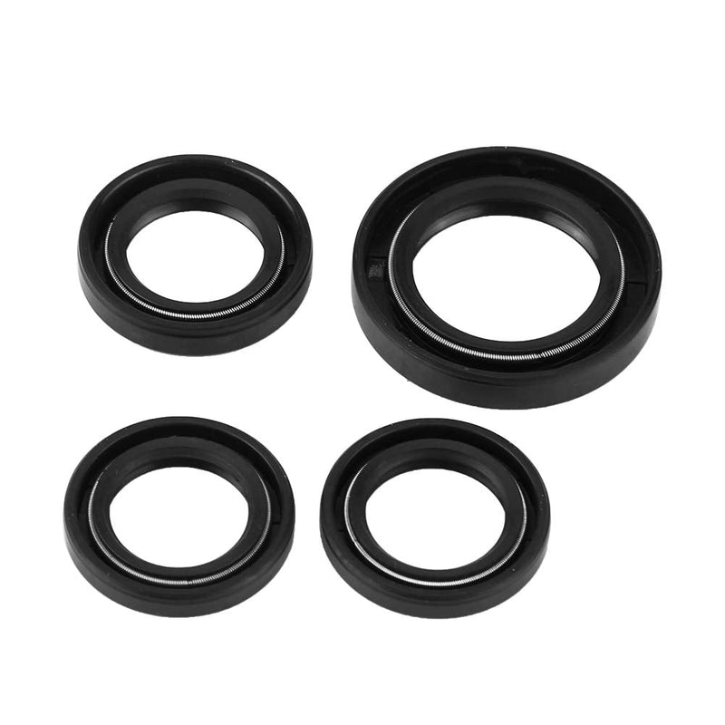 Gy6 Oil Crankshaft Seal,GY6 Oil Seal,4 Pcs Engine Oil Seal Kit Engine Crankshaft Gear Crank Case Oil Seal Rubber for GY6 125cc 150cc 152 157QMJ Hrc216 Seal