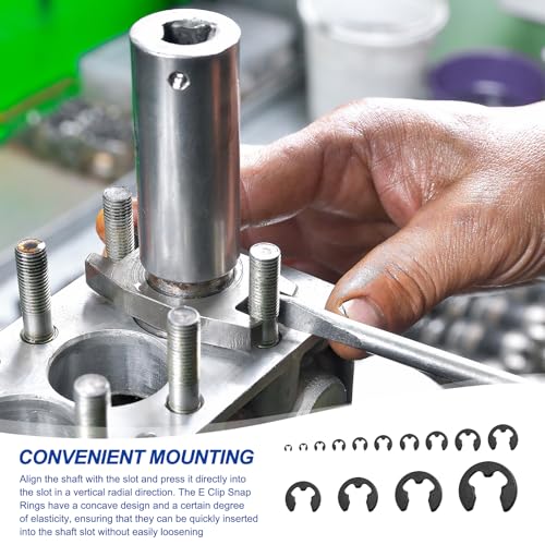 550Pcs M1.5-M15 External Retaining Ring E Clip Snap Rings 550