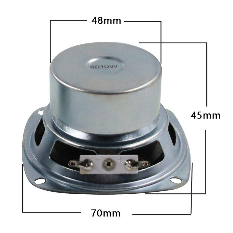 10W Mini 3" HiFi Full Range Speaker 8 Ohm Anti-Magnetic Audio 2.0/2.1 Home Stereo Woofer Loudspeaker 90dB High Sensitivity for DIY Boom Box Satellites Speaker