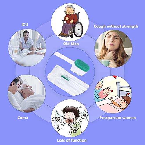 Disposable ICU Suction Toothbrush Sputum Suction Sponge Swab Sponge Toothbrush - 50 pcs 1 count (Pack of 50)