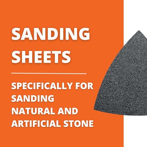 Fein Sanding Sheets for Natural and Artificial Stone 80 Grit, 50-Pack