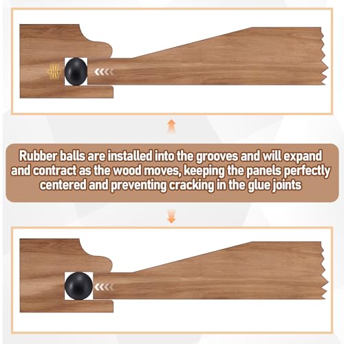 WinnerWhy 1000 Pcs Raised Panel Cabinet Door Spacers for 1/4" Groove Black Rubber Ball Stabilizers Round Rubber Spacers for Woodworking Cabinet Door Making Tools