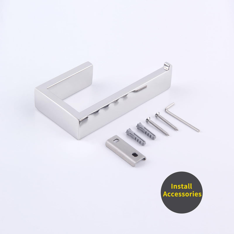 GERZWY Polished Stainless Steel Toilet Paper Holder Paper Towel Dispenser Tissue Roll Hanger Wall Mounted HG1718-JG