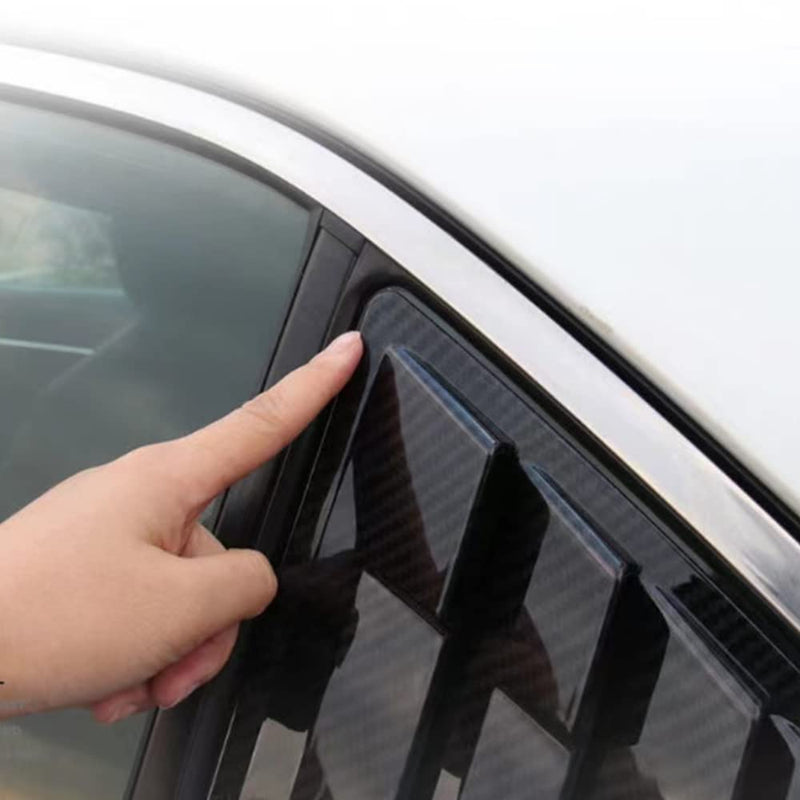 for Toyota Camry 2018 2019 2020 2021 2022 2023 2024 Rear Side Window Louver Decorate Cover Rear Air Vent Window Louvers Blinds Covers Auto Accessories (Matte Black) Hoarse black