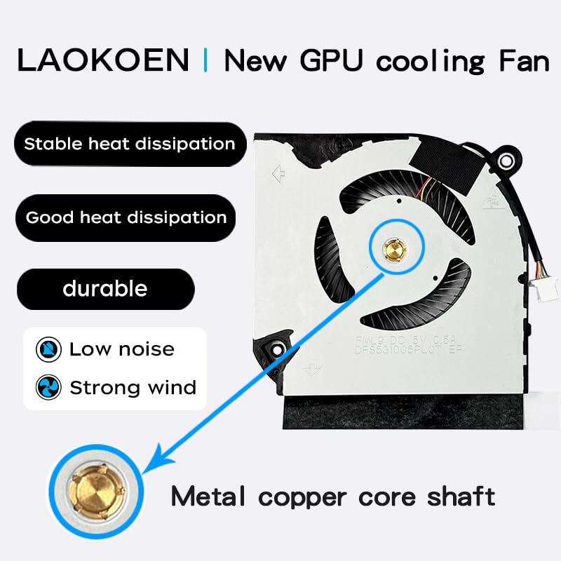 New Replacement Cooling Fans for Acer Nitro 5 (2020) N20C1 AN515-55 AN515-45 AN517-52 AN517-41 AN515-56 -57 AN515-57-55RY AN515-55-50V2 AN515-55-72ST AN515-55-75BM AN515-55-59TA AN515-45-R7WA Laptop