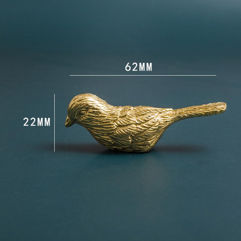 Gold Cabinet Knobs, Bird Shape Cabinet Drawer Knobs Handles, Zinc Alloy Gold Animal Knobs for Dresser for Home Kitchen, 4 Pack