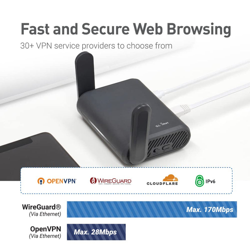GL.iNet GL-A1300 Pocket VPN Travel Router - Portable Wi-Fi Router for Travel, Easy to Set up, Connect to Public & Hotel Wi-Fi login Page 1