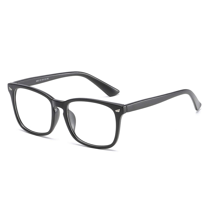 Square Blue Light Blocking Glasses,Computer/Gaming/Screen Glasses for Women or Men Black