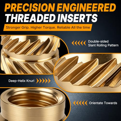 555PCS SAE Threaded Inserts Heat Set for 3D Printing