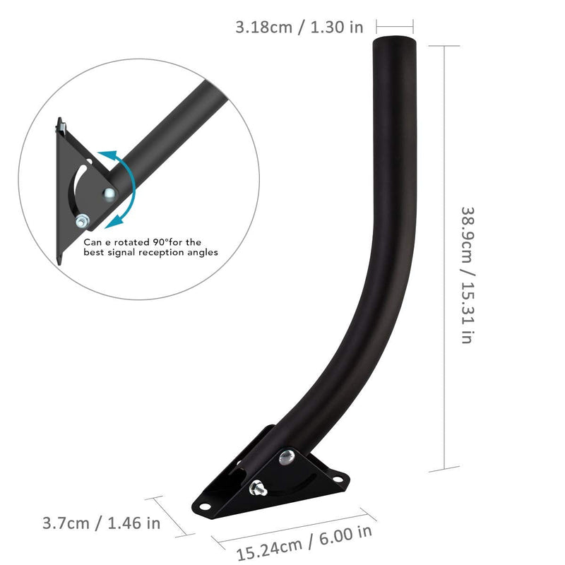 Antenna Mount - 1 BY ONE Attic Adjustable Weather Proof Outdoor TV Antenna Mounting Pole Universal Mount Brackets - Easy Installation, Solid Structure - Perfect for Weather Station System 1byone mount pole