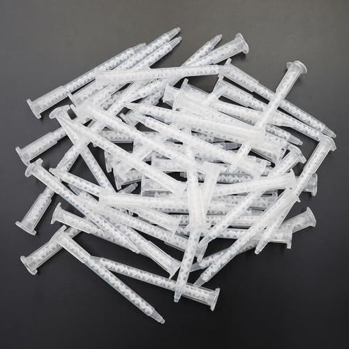 50PCS Epoxy Mixing Nozzle, Static Mixing Nozzle Adhesive Cartridge Tip Mixing Nozzle, 4.06 inches 50 ml Glue Gun Box Glue Gun Applicator (1:1/2:1 Ratio) MA5.4-17S