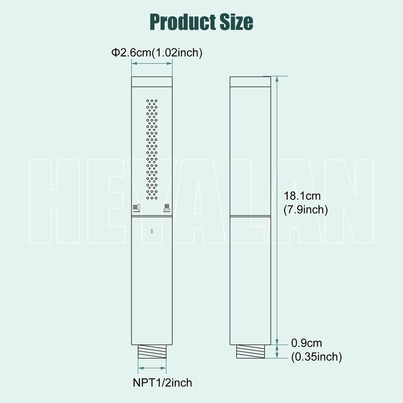 Heyalan Hand Held Shower Wand, High Pressure Handheld Head with Strong Flow, Luxury Spray for Bathroom,Dual Function,Brushed Nickel Dual Functions Brushed Nickel