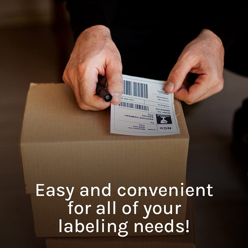 Premium Label Supply White Sticker Shipping Labels – 4" x 5" – Laser/Inkjet Compatible – (4 per Sheet), 25 Sheets - 100 Total Adhesive Labels 100 Labels