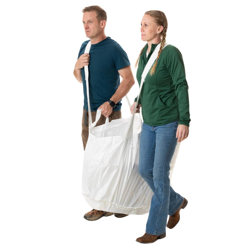 Toilet Bag - Lift, Carry, Store, Service & Remove Toilets | Professional Plumber Carrying Bag | Plumbing Tools & Parts - Flapper, Fill Valve, Flush Handle, Snake, Repair Kit & Wax Ring Plain White Bag
