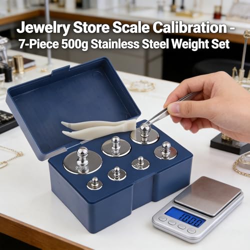 MAGIKON Calibration Weight Set, 7Pcs 500g Stainless Steel with Case