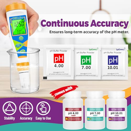15 Pack pH 4.00/7.00/10.01 Calibration Buffer Powder Kit pH 7.00/4.00/10.01