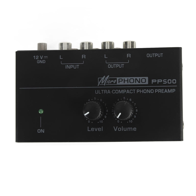 SUNGOOYUE Phono Preamp, Ultra Low Noise RIAA Equalized Turntable Preamplifier with and 1/4in Outputs for Record Player and Hi Fi Audio System (US Plug) US Plug