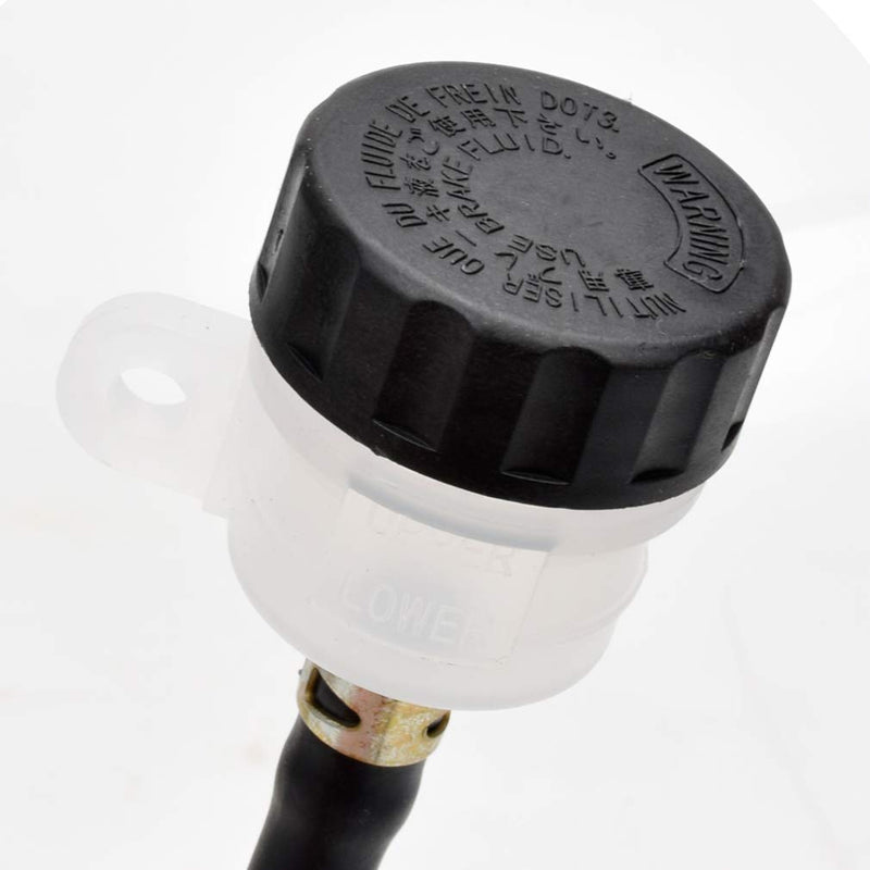 HIAORS Rear Brake Master Cylinder Reservoir Replacement for Yerf Dog GX150 150cc 3206 4206 3209 Coleman KT196 Go Kart ATC-250R Chinese 70cc 90cc 110cc 125cc Quad 4 Wheeler Pit Dirt Bike Parts Black