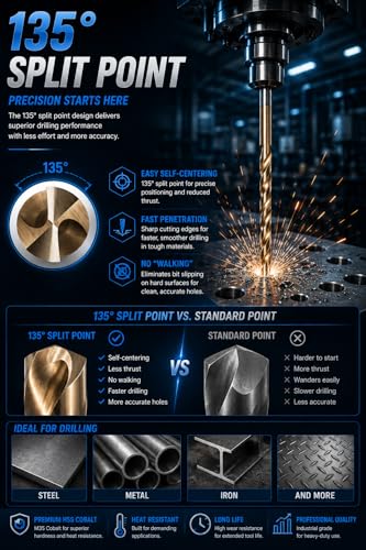 Hss Cobalt Drill Bit Set 3/8 in. x 6 in. Aircraft Extension Extra Long Deep Hole Drilling-3Pcs 3/8'x6" (3Pcs)-Cobalt