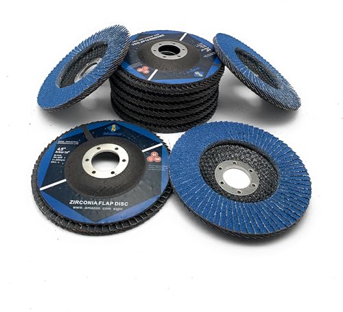 SIGNI 4" x 5/8" Premium Zirconia Flap Discs T27 10-Pack (4.5 inch T27 80#) 4.5 inch T27 80#