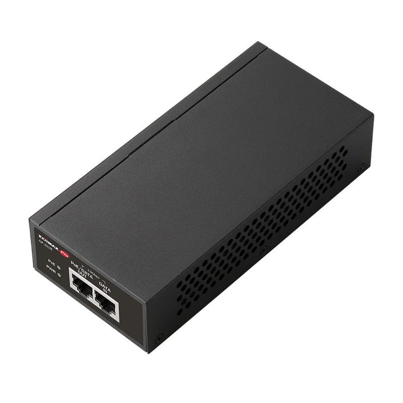 Edimax Pro Gigabit PoE+ 30W Injector Adapter, 2.5 Gbps, Adds Power to PoE Powered Device (PD) for up to 100 Meters (328ft), Powers IP Cameras, IP Phones, Digital Signage and More, GP-201IT