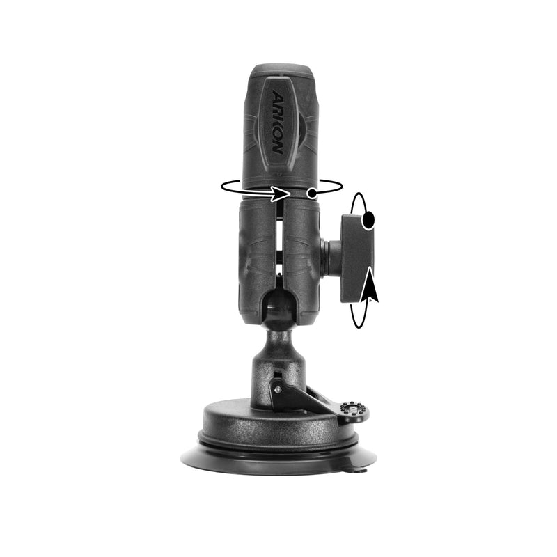 ARKON Mounts Suction Mount with Double Socket Swivel Arm | Car Mount Dashboard | Car Mount Windshield/Dashboard/Window | Universal Car Dashboard Mount | Ball Mount Windshield | Model RMSWA080