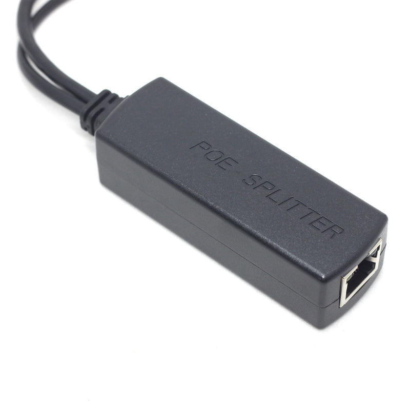 Gigabit Ethernet Active PoE Splitter 48V to 5V 2.4A with USB Female Type A Port