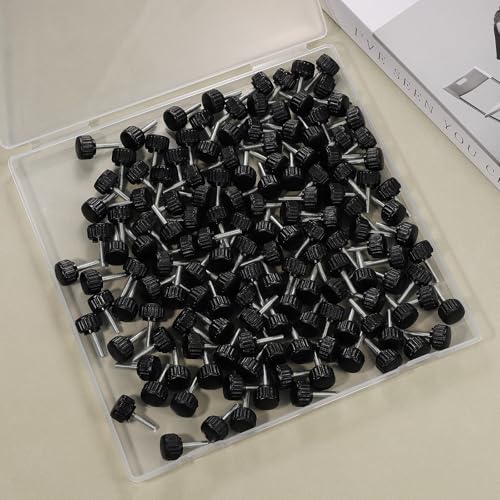 100 Pcs M6 x 10 mm Threaded Knurled Thumbscrew, Monitor Screws Vesa Mount Screws Carbon Steel Clamping Knobs Grip Thumb Screw Mounting Thumb Screw(100pcs) 100.0