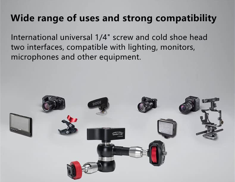 IFOOTAGE Magic Arm Cold Shoe Adapter，Camera Cold Shoe Mount Adapter to 1/4"-20 Tripod Screw Adapter for Led Lights, Microphones, Monitors, Video Cameras(2 Pieces)