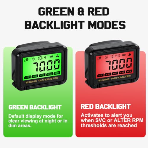 Small Engine Tachometer，Digital Tachometer，RPM Meter and Hour Gauge
