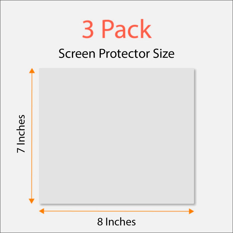 Universal Trimmable Screen Protector for All Mini Navigation (3-Pack), Anti-Glare and Anti Finger Print, 8 x 7 inches