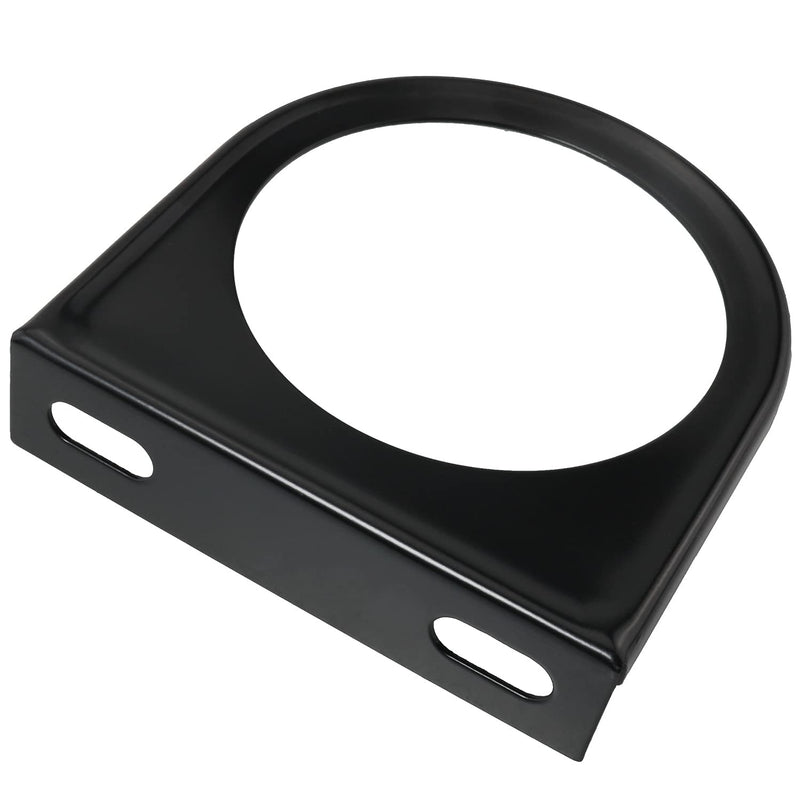 2Inch Gauge Panel 2Inch/52mm Black Single Gauge Chrome Mounting Panel Single Hole Meter Gauge Pillar Mount Pod Holder for Auto, Truck, Boat and More