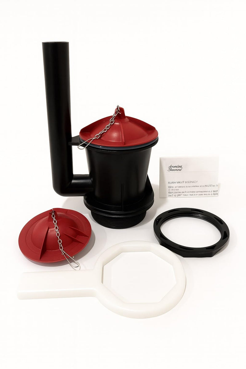 American Standard 4" Champion Universal Flush Valve Kit – Genuine OEM Part – Fits All 2-Piece Champion Toilets – Includes Wrench, Lock Nut & Extra Flapper (Model 7382106-100.0070A)