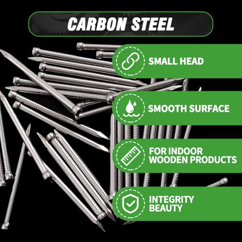 1-3/8 Inch Finishing Nails 35mm Hand Drive Hardware Nail Around 325 Pcs 1-3/8 inch/35mm 325 Pcs Silver Gray