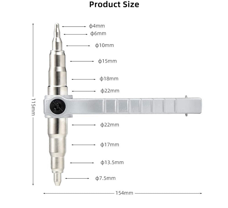 JoyTube Copper Pipe Tube Expander Tool manual Swaging hand tool Refrigeration Tube Expanding Tool kit 1/4” to 7/8”