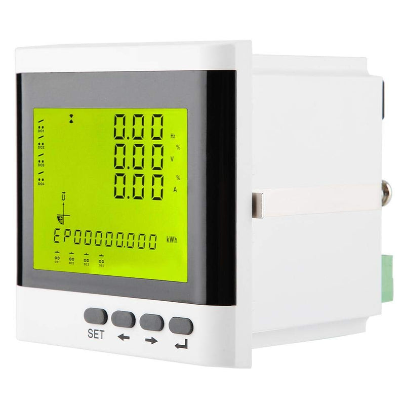 Oumefar Multi Function Three Phase Programmable Electric Watt Active Power Meter Volt Monitor High Precision Digital LED Ammeter Voltmeter LCD Display Panel