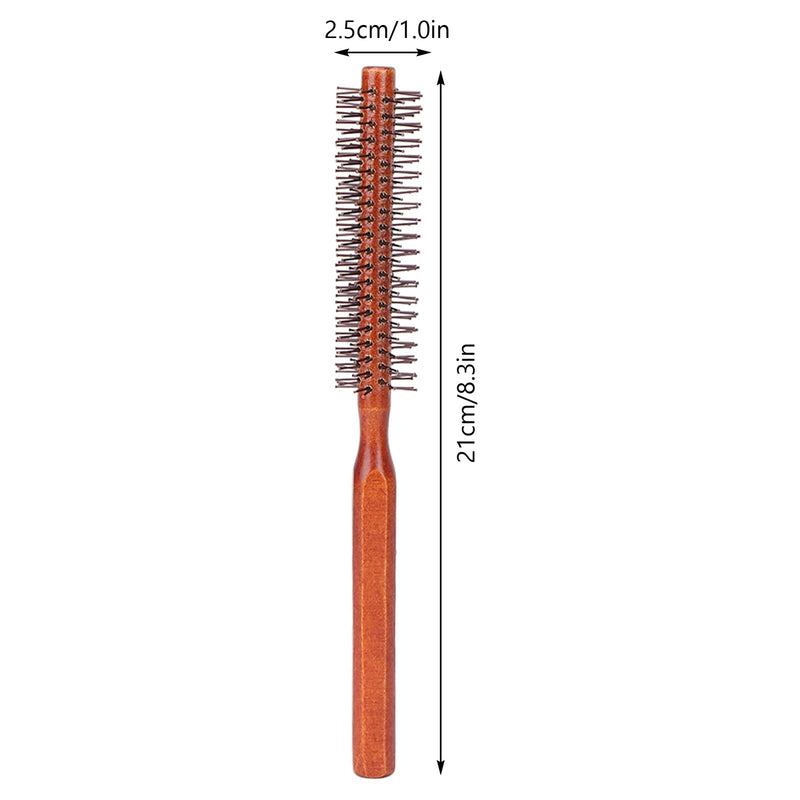 Small Round Brush for Short Hair, Mini Quiff Roller for Women and Men, Bangs Beard Styling Lifting Curling Blow Dry Hair Brush 8.3x1.0in
