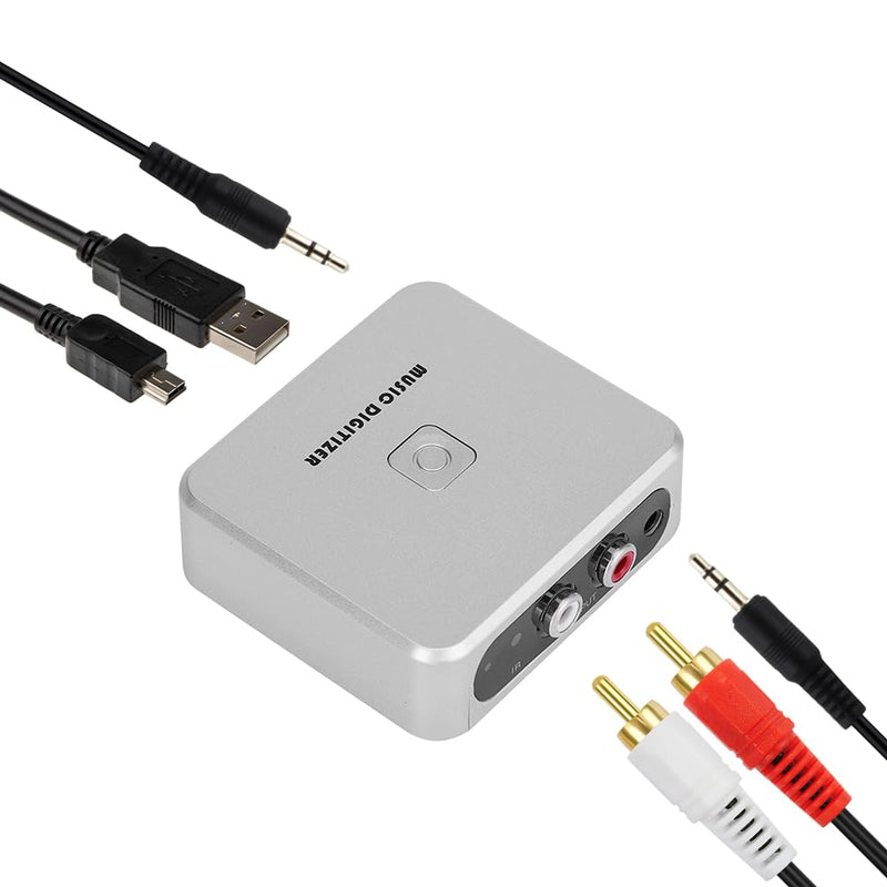 Music Digitizer Analog to MP3 Converter, Records Cassette Tapes Audio Converter Tape Storage Conversion Stereo Sound Portable for Home Digitization Digital Collection
