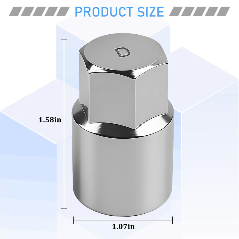 Car D-Wheel Locking Nut Key, Heavy-Duty Anti-Theft Vehicle Wheel Lug Nut Socket Installation Removal Tool, Automotive Tyre Lug Lock Remover Key, Compatible with ux250h rx350