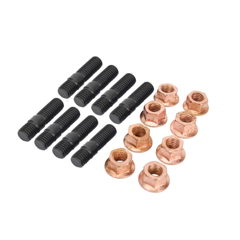 8PCS M10X1.25mm Complete Exhaust Manifold Flange Studs Nuts