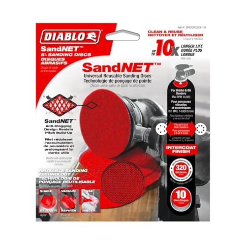 Diablo SandNet Reusable Sanding Discs with Connection Pad - 6", 10-Pack
