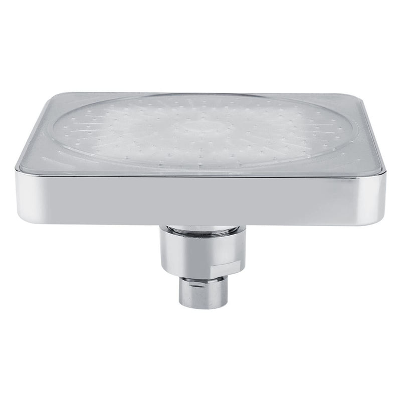 Rain Shower Head with 7 Colors LED Romantic Light, Water-driven Waterfall Showerhead Color Changing, Square Modern Adjustable Shower Heads for Water Bath Home Bathroom